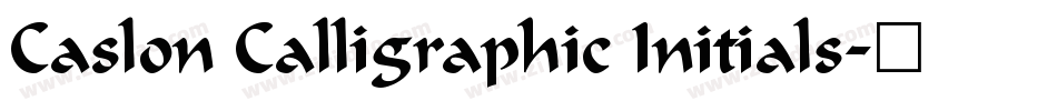 Caslon Calligraphic Initials字体转换